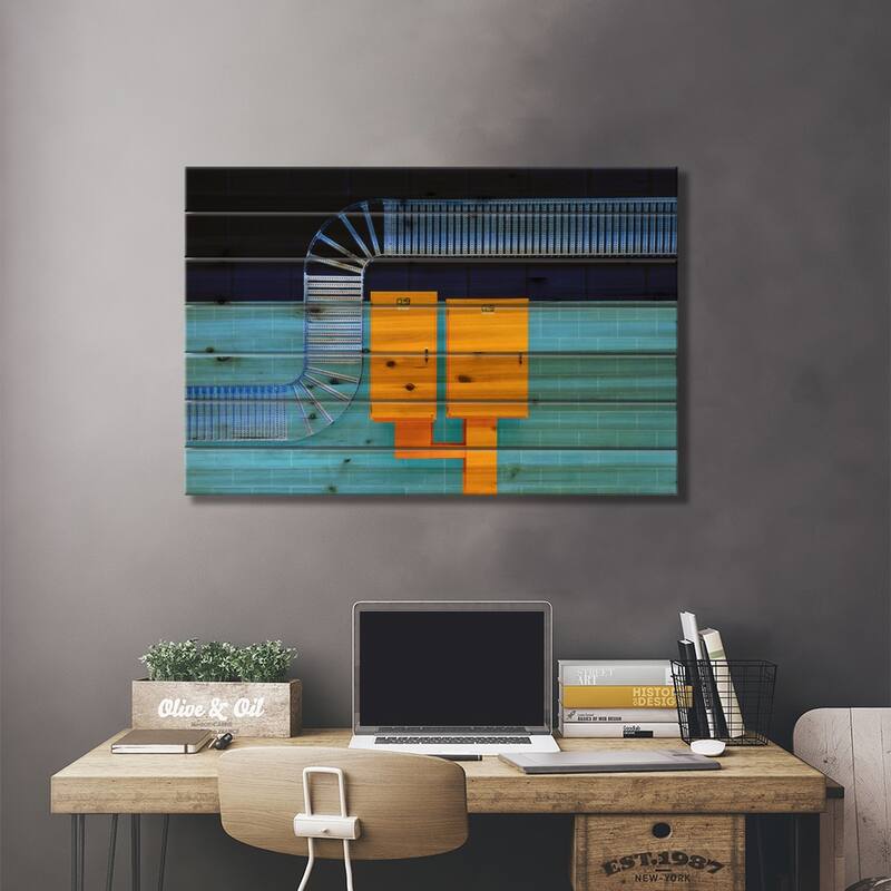 Power Play Print On Wood by Wayne Pearson - Multi-Color