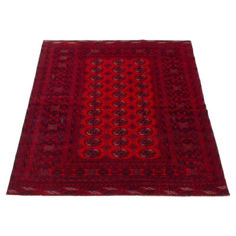 Teimani Red Rug 4'1" x 5'8" - 4'1 x 5'8