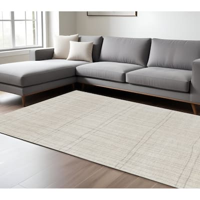 HomeRoots Abstract Scandinavian Rectangle Area Rug