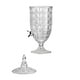 preview thumbnail 2 of 3, A&B Home Clear and Polished Silver 21-inch Grid Pattern Lidded Drink Dispenser