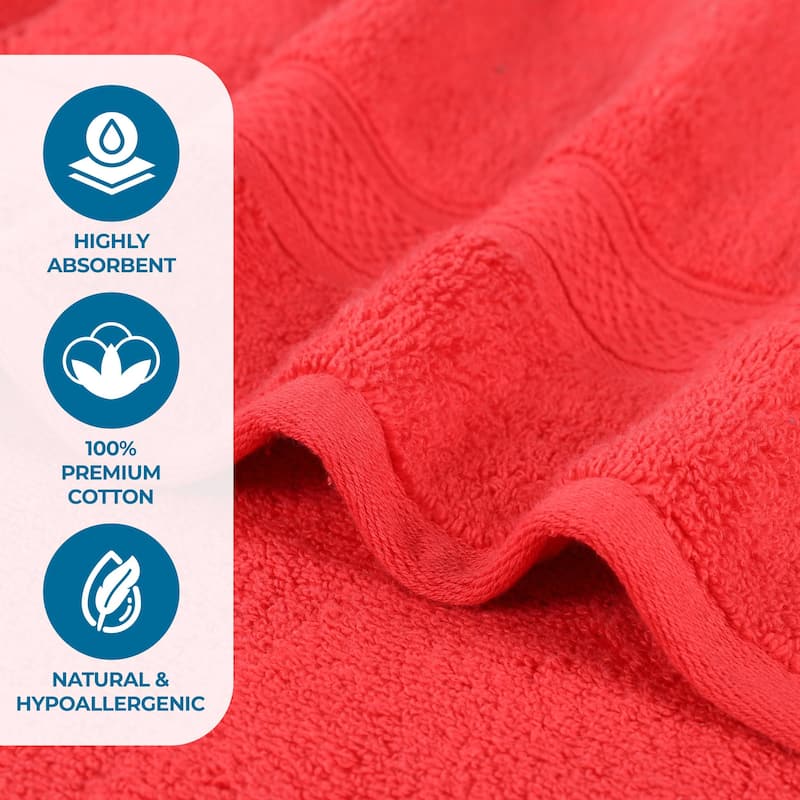 Superior Chevron Zero Twist Solid Cotton 3 Piece Bathroom Towel Set