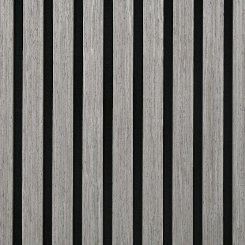 HOMCOM 4 Pack 3D Faux Wood Wall Panels, 24" x 24" Sound Absorbing Acoustic Panels, Wood Slat Wall Panels for Interior Wall Decor