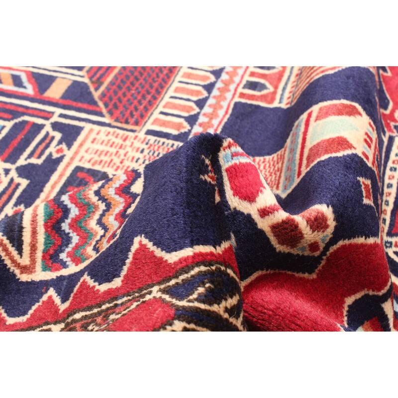 ECARPETGALLERY Hand-knotted Teimani Dark Navy Wool Rug - 2'9 x 4'3