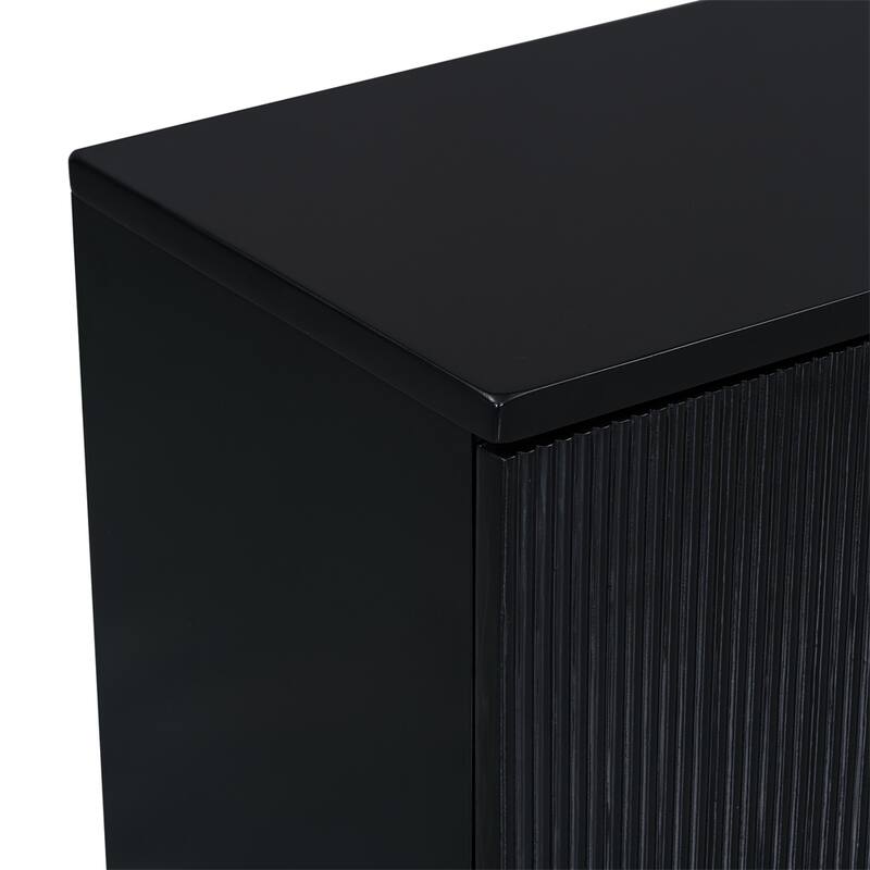 4-Door Wood Cabinet with Legs