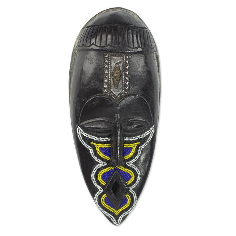 Novica Handmade Fakye African Wood Mask