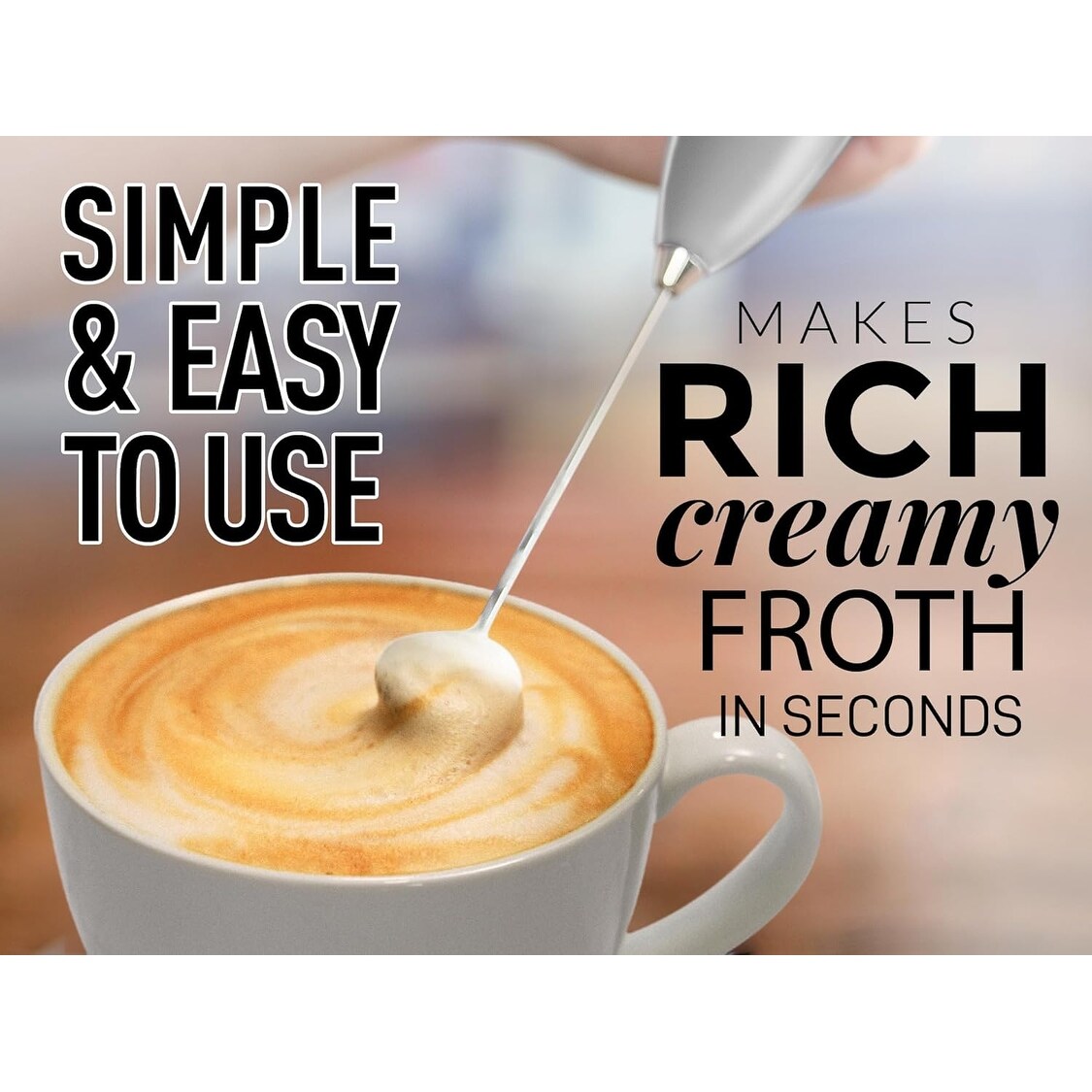 Zulay Kitchen Powerful Milk Frother for Coffee with Upgraded