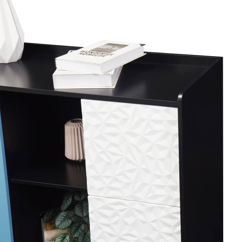 Sideboard Buffet Cabinet, Black Storage Cabinet for Kitchen, Dining Room