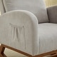 preview thumbnail 70 of 75, Upholstered Rocking Chair Nursery Chair with High Back and Side Pocket
