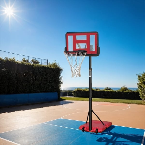 slide 2 of 6, Height Adjustable Basketball Hoop,Portable Basketball Goal System