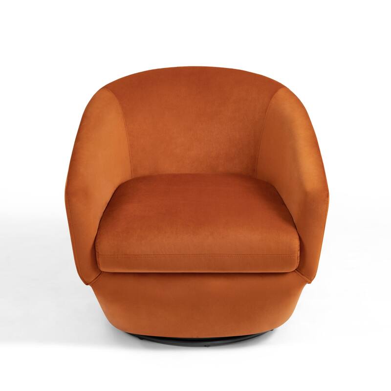 2 Set Vegan Leather Armchair Barrel Swivel Accent Chairs