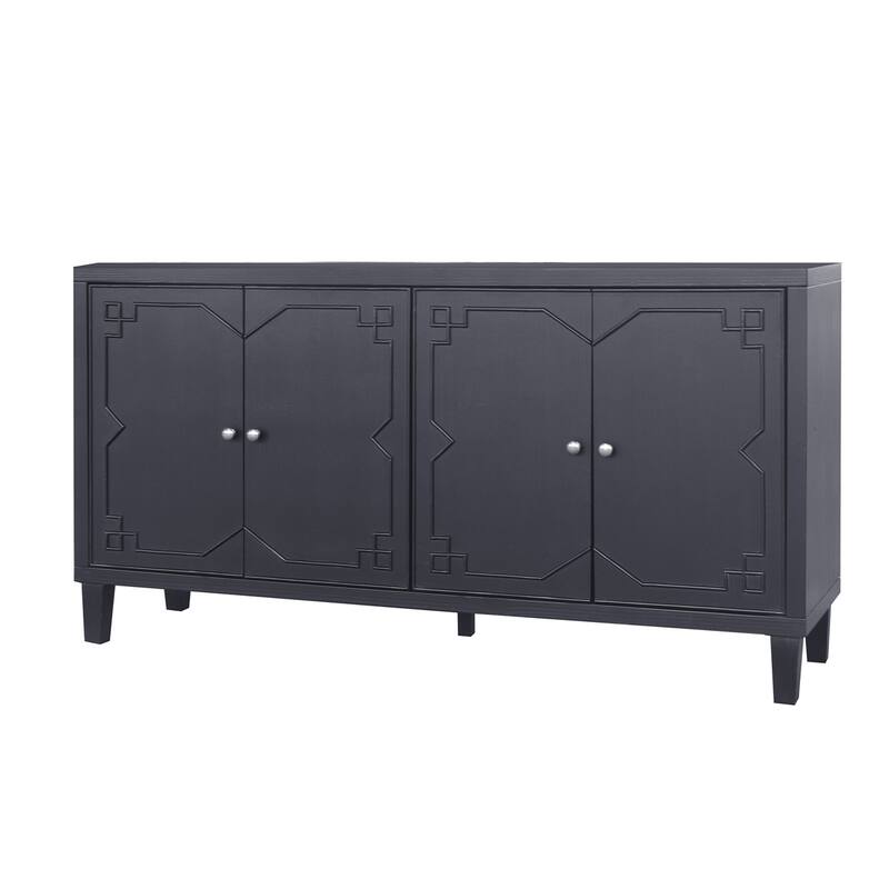 Accent Cabinet 4 Door Wooden Cabinet Sideboard Buffet Storage Cabinet