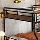 preview thumbnail 15 of 24, Metal Bunk Bed, Industrial Detachable Bunkbeds with Safety Guard Rails for Teens
