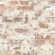 preview thumbnail 1 of 3, Galerie Wallcoverings Bricks and More Collection Distressed Industrial Brick Matte Finish Vinyl on Non-woven Wallpaper Roll 33-feet long x 21-inches wide - Red/White