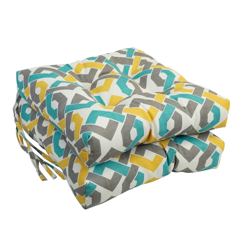 16-inch Square Outdoor Dining Chair Cushions (Set of 2, 4, or 6) - Set of 2 - Rieser Sterling