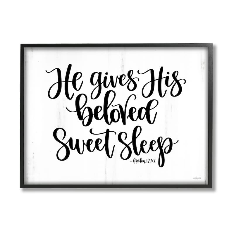 Stupell Religious Proverb Bible Verse Quote Grain Pattern Framed Wall Art, Design by Imperfect Dust - White - 30 x 24 - Black