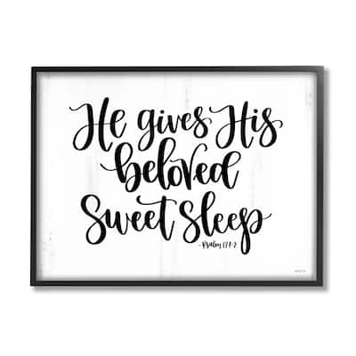 Stupell Religious Proverb Bible Verse Quote Grain Pattern Framed Wall Art, Design by Imperfect Dust - White