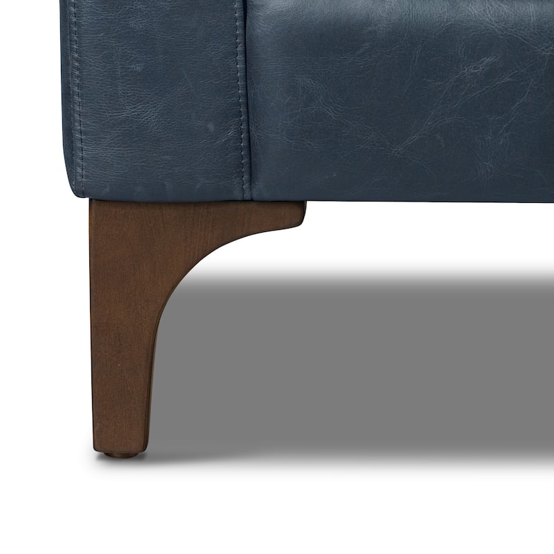 Poly & Bark Sorrento 35" Lounge Chair - Full Grain Genuine Italian Leather