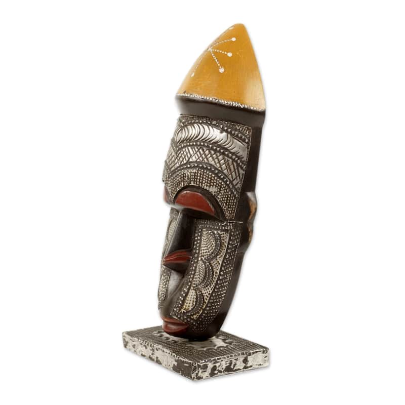Novica Handmade Congo King African Wood Mask
