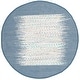 preview thumbnail 44 of 159, SAFAVIEH Handmade Flatweave Montauk Nevyana Cotton Rug 4' x 4' Round - Ivory/Dark Blue
