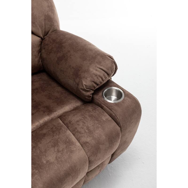 Power Lift Recliner Chair with Heat & Massage, Dual OKIN Motors Lift Sofa, Lounge Chair with 2 Pockets & 2 Cup Holders