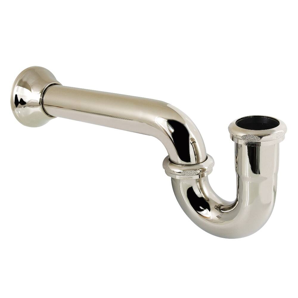 Kingston Brass Vintage 1-1/4 (or 1-1/2) x 1-1/2 Inch Decor P-Trap with Bell Flange, 13-1/16 Inch Length, 18 Gauge