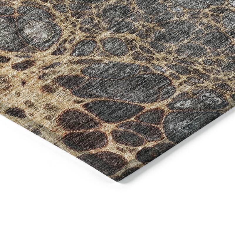 HomeRoots Abstract Transitional Rectangle Outdoor Rug