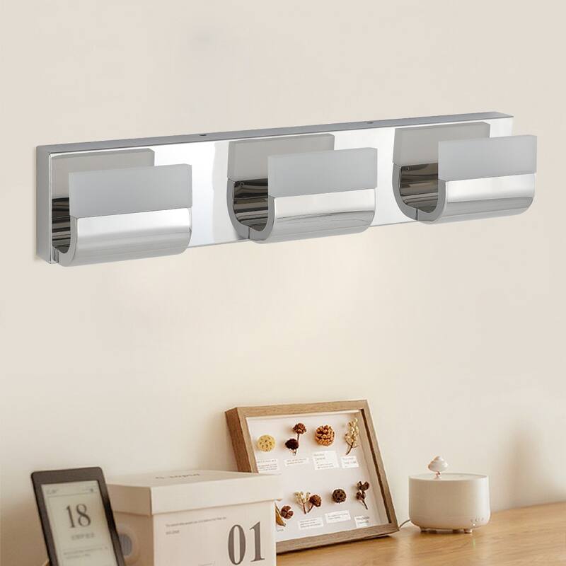 LED Contemporary Vanity Lights Fixture Bathroom Wall Light Over Mirror 3 Lights Dimmable