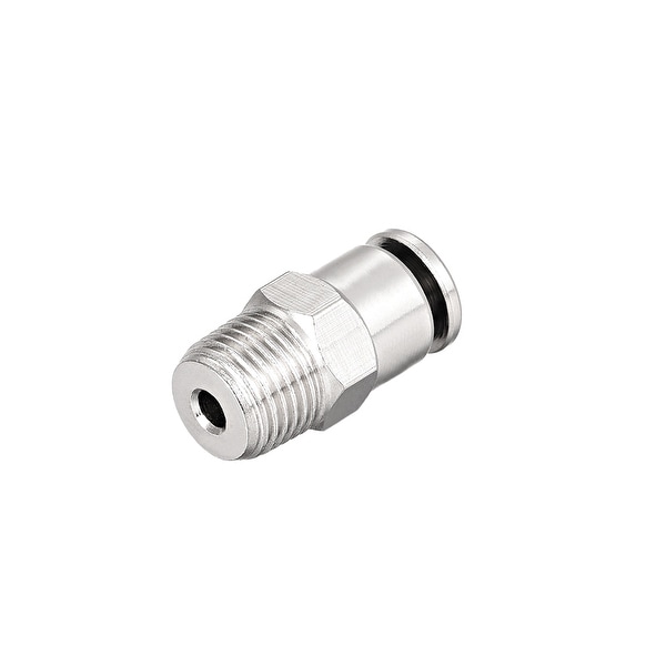 4mm Tube to 1/8NPT Push Lock Fitting,Brass Nickel Plated Quick Tube Fitting