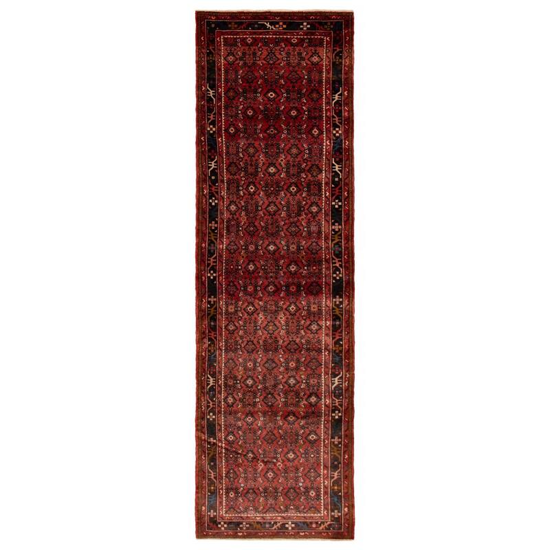 ECARPETGALLERY Hand-knotted Andelz Red Wool Rug - 3'9 x 12'10 - Red - 3'9 x 12'10
