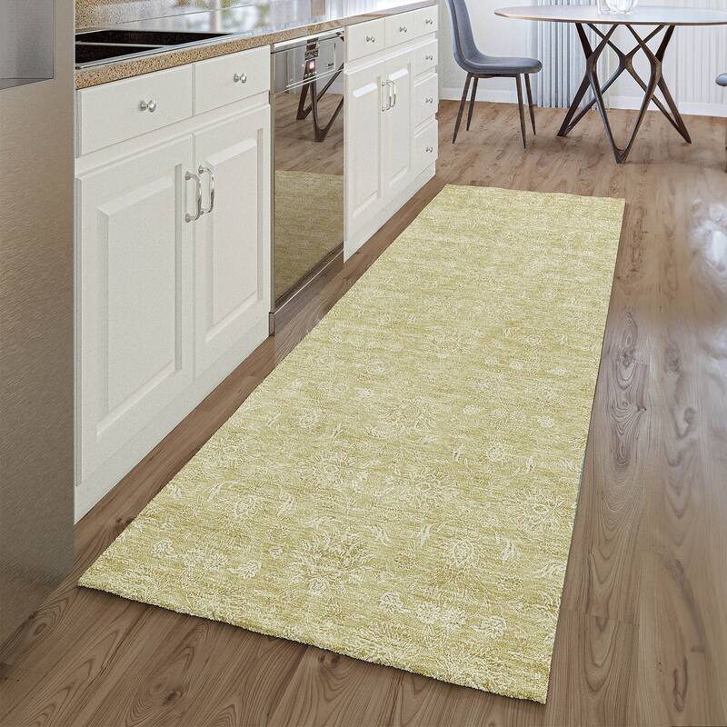 Premium Washable Super Soft Traditional Borderless Mayfield Rug - Beige - 2' 3" x 7' 6"