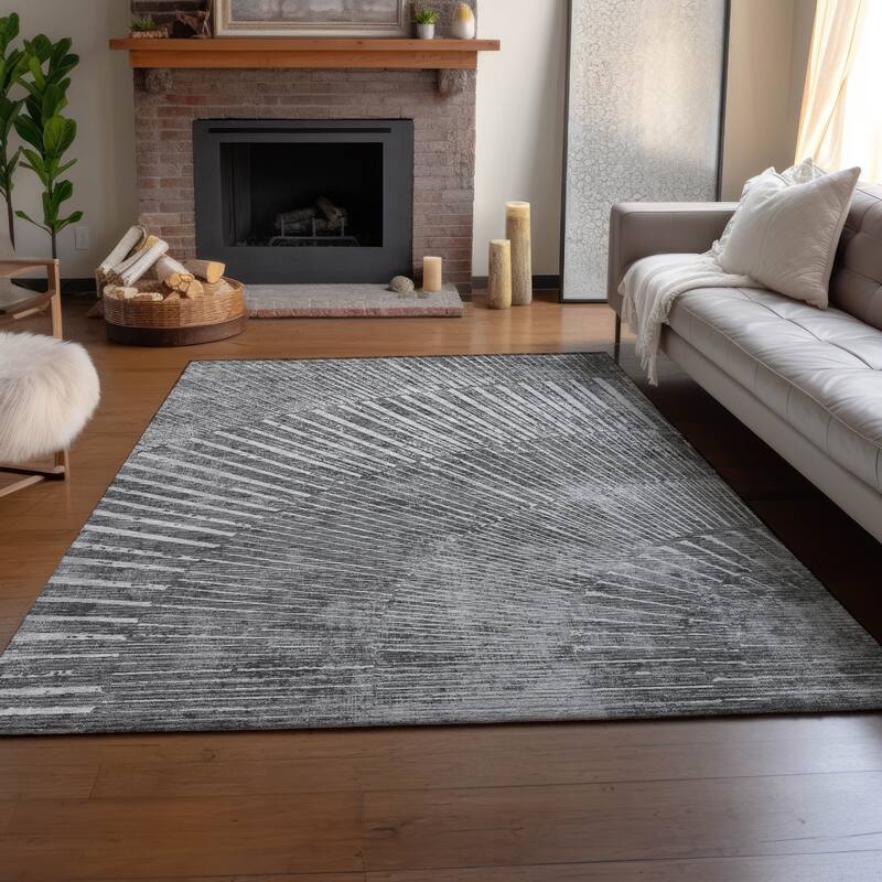 Premium Washable Super Soft Modern Starburst Mayfield Rug
