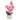 21" Pink Orchid Flower in White Basket - 21 in