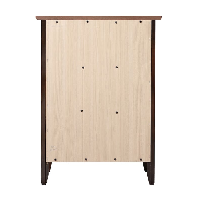 Cappuccino Nightstand 25x19x15 Transitional Bedside Table with Three Drawers, Rich Finish and Stylish Bedroom Storage