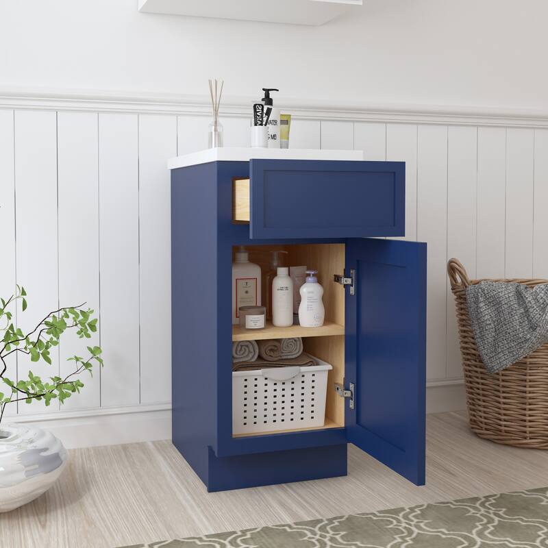 Vanity Art 15" Freestanding Single Base Storage Cabinet with Soft Close Door