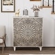 preview thumbnail 33 of 45, COSIEST Solid Wood Buffet and Sideboard Storage Cabinet Flower