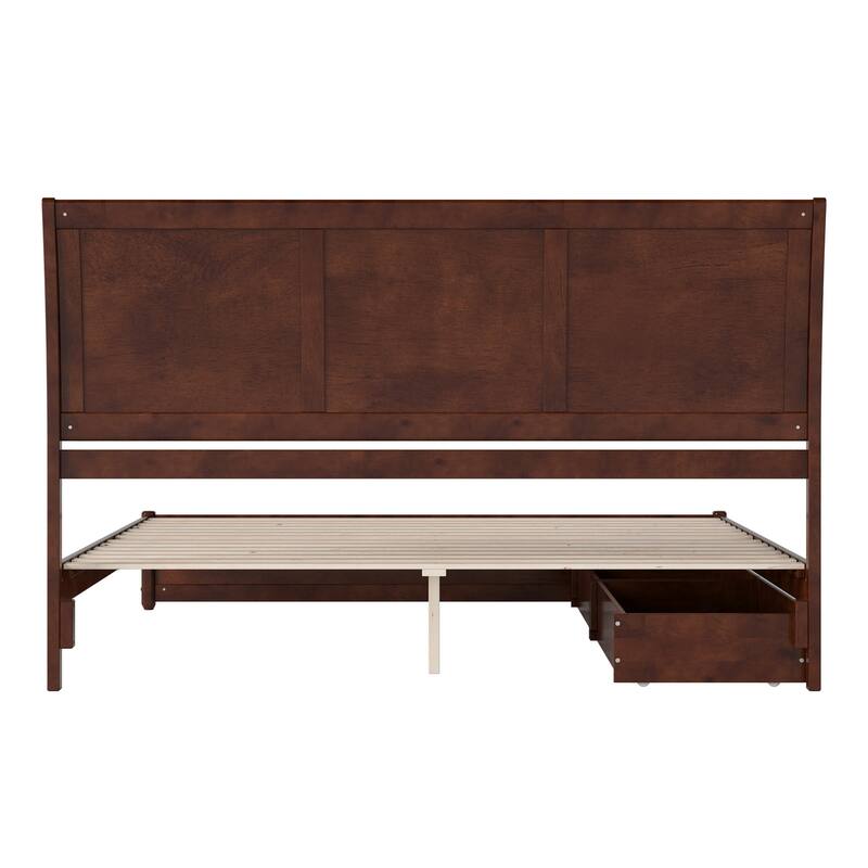 Andorra Platform Bed with Panel Footboard and Storage Drawers
