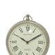 preview thumbnail 4 of 12, Silver Stainless Steel Traditional Clock