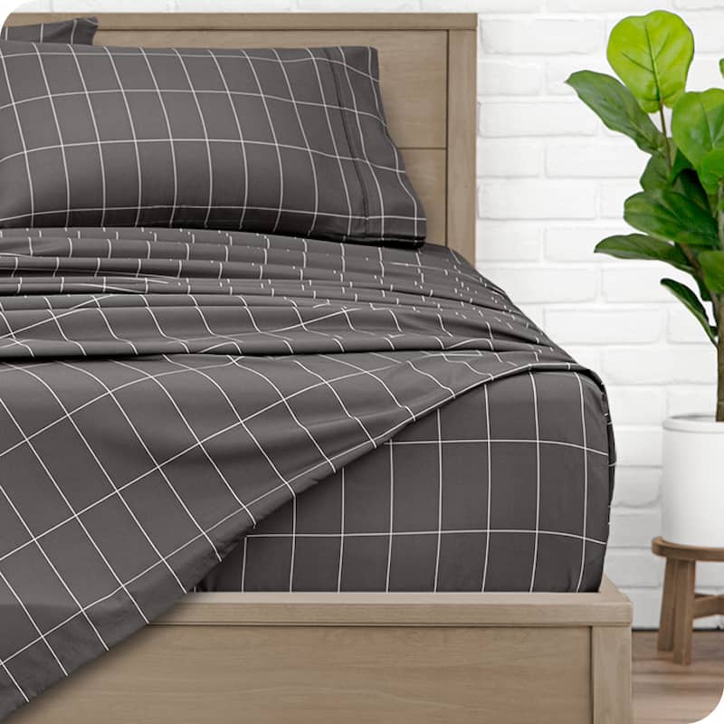Bare Home Double Brushed Deep Pocket Printed Sheet Set
