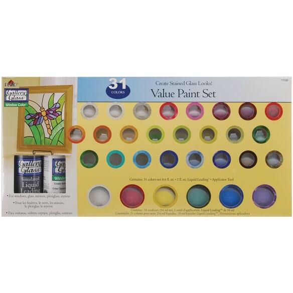Shop Plaid Gallery Glass Window Color Value Paint Set 17030 31