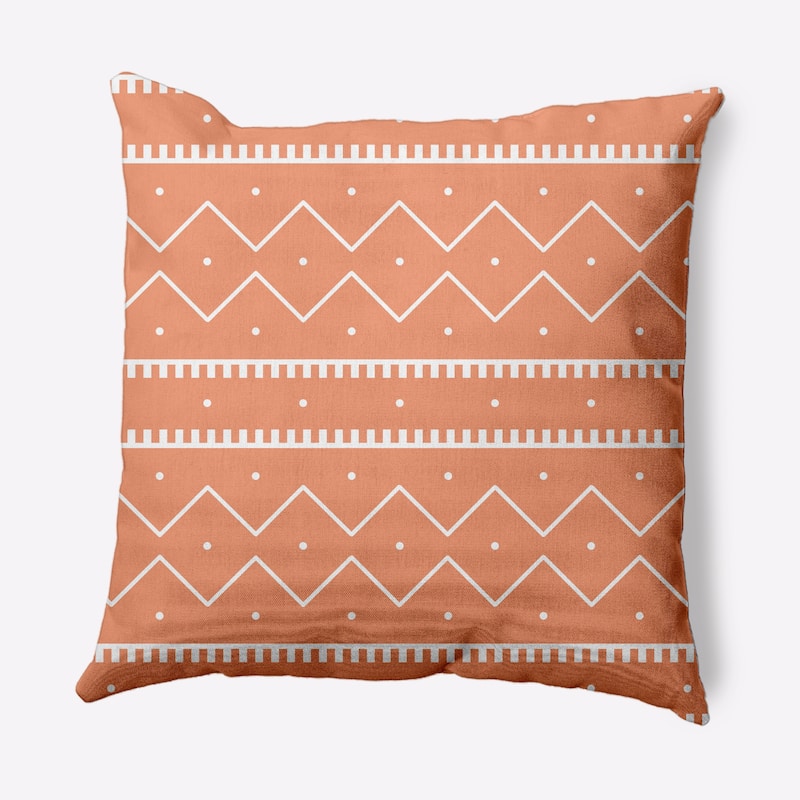 Mudcloth Decorative Throw Pillow - 26" x 26" - Coral