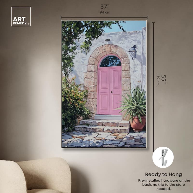 Pink Door II Canvas by Art Remedy