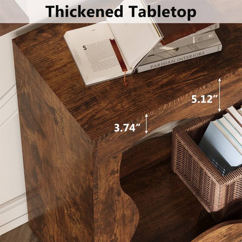 Anmytek 47"Rustic Open Frame Console Table Farmhouse Entryway and Living Room Storage