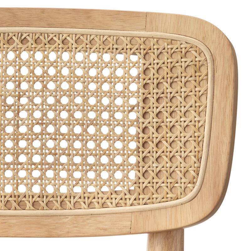 Simple Living Newington Solid Wood and Cane Counter Stool (Set of 2)