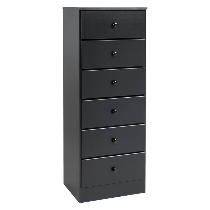 Prepac Astrid 6 Drawer Dresser for Bedroom, Tall Chest of Drawers, Bedroom Furniture, Clothes Storage and Organizer
