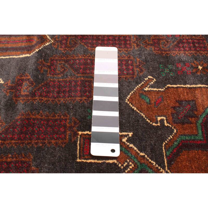 ECARPETGALLERY Hand-knotted Teimani Dark Grey Wool Rug - 3'8 x 6'6