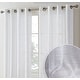 preview thumbnail 36 of 62, HLC.me Madison Faux Linen Textured Sheer Privacy Sun Light Filtering Window Grommet Thick Curtains Panels, Set of 2 54 W x 108 L per panel - Set of 2 - White