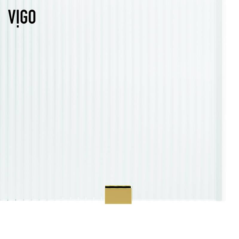 VIGO Elan 56" to 60" W x 74" H Frameless Sliding Shower Door