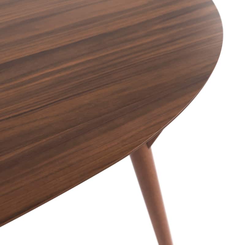 Furniture of America Beau II Mid-century Walnut 71-inch Wood Oval Dining Table