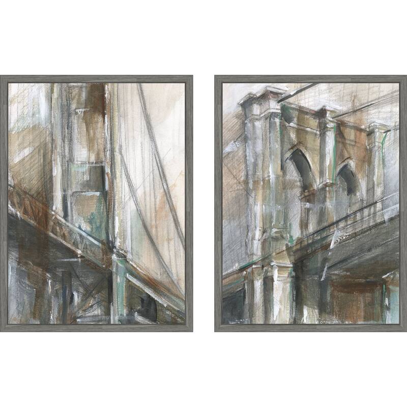 Amanti Art Icon of Architecture No. 1 & No. 2 - 2 Piece by Ethan Harper Framed Canvas Wall Art