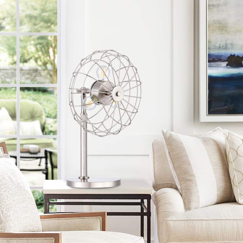 GetLedel 23-inch Industrial Nickel Table Lamp with Adjustable Height